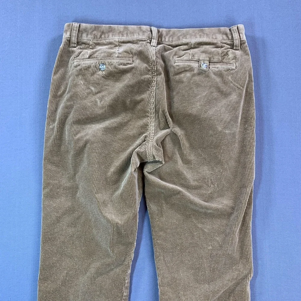 Polo Ralph Lauren Pants Mens 33x30 (33x29) Brown Corduroy Chino Stretch Straight